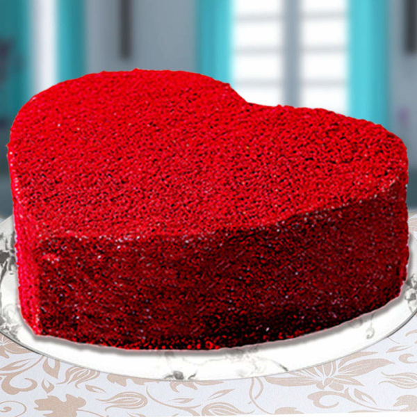 Red Velvet Heart Cake